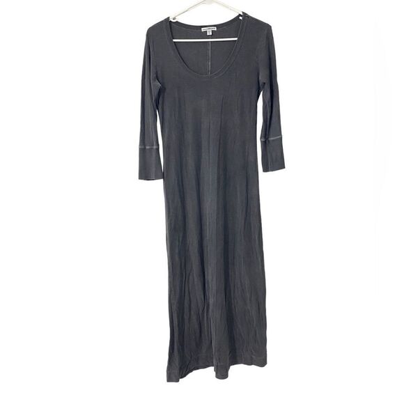 Standard James Perse Charcoal Gray Long Sleeve Maxi Dress - Picture 1 of 6